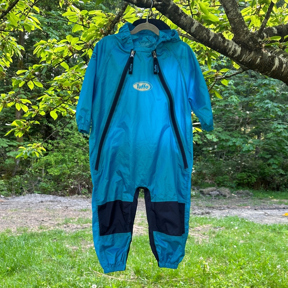 Tuffo Kids Teal Waterproof Rain Suit with Hood